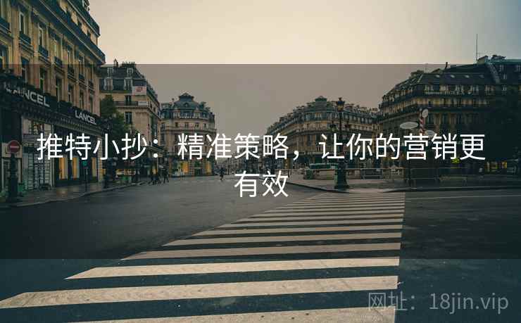 推特小抄：精准策略，让你的营销更有效