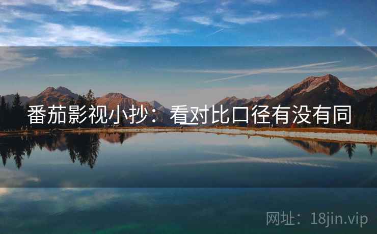 番茄影视小抄：看对比口径有没有同一